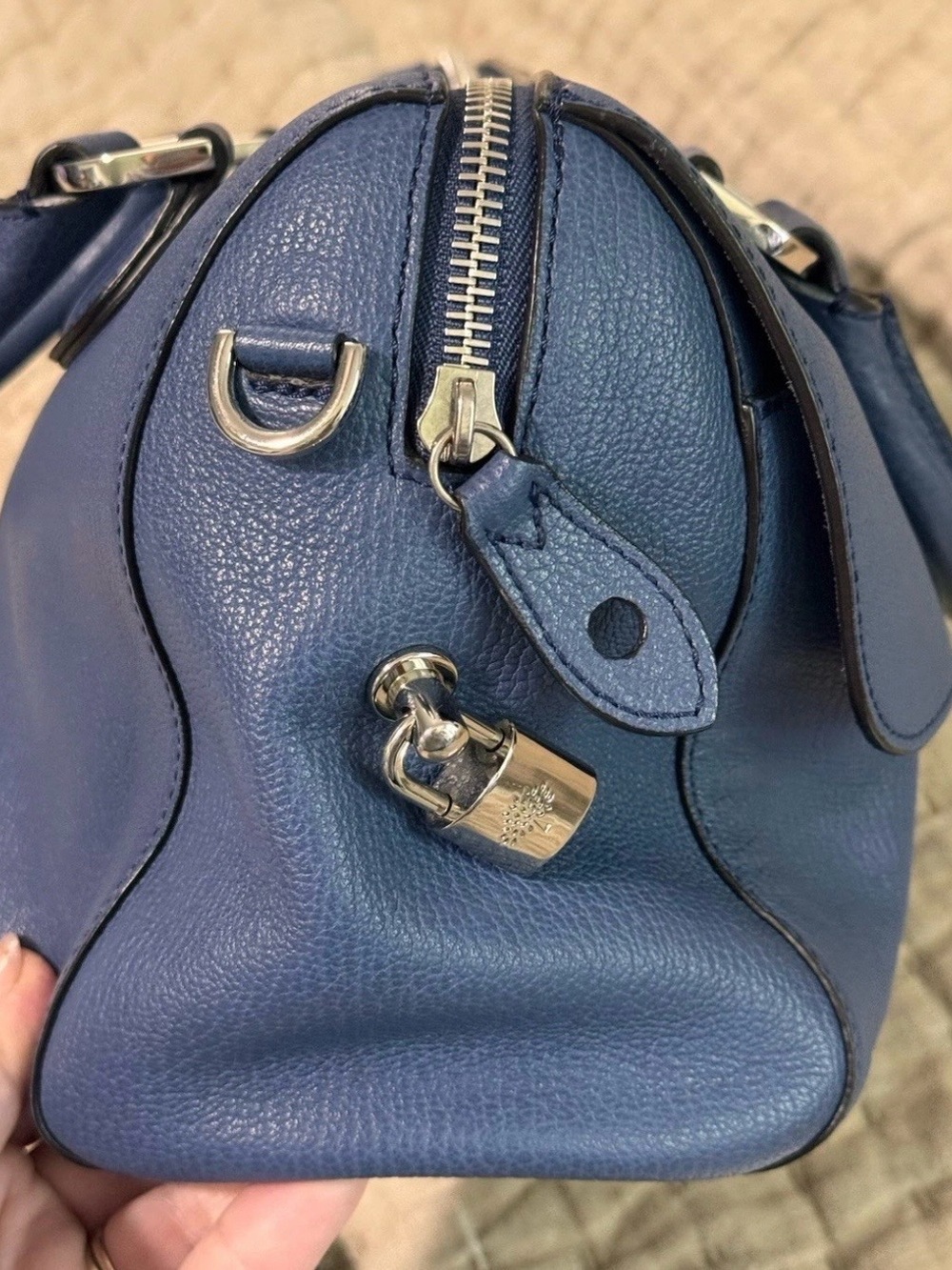 Mulberry Del Rey Bag In Blue Leather Silver Hardware Quiet Luxury Colorful - Picture 5 of 13
